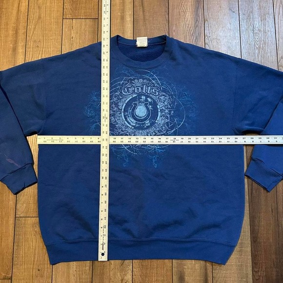 Y2K 2000s Indianapolis colts‎ blue crewneck sweatshirt size 2XL XXL - Picture 5 of 5